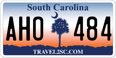 SC license plate AHO484