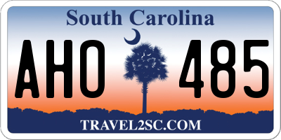 SC license plate AHO485