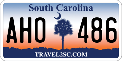 SC license plate AHO486