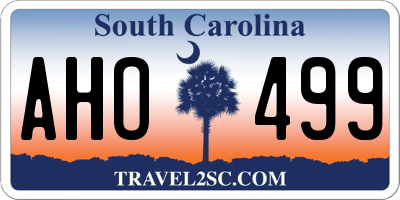 SC license plate AHO499