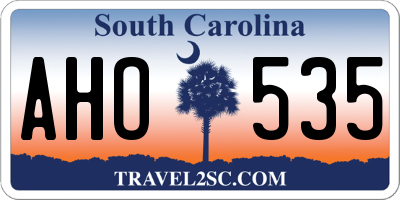 SC license plate AHO535