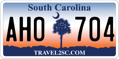 SC license plate AHO704