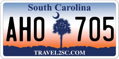 SC license plate AHO705
