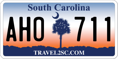 SC license plate AHO711
