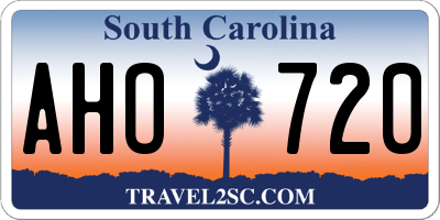 SC license plate AHO720