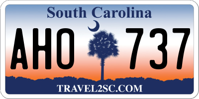 SC license plate AHO737