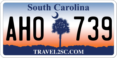 SC license plate AHO739