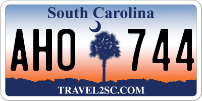 SC license plate AHO744