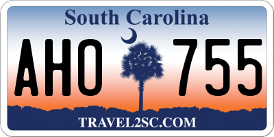 SC license plate AHO755
