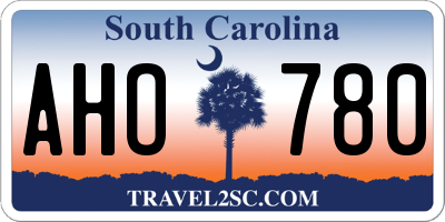 SC license plate AHO780