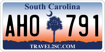 SC license plate AHO791