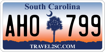 SC license plate AHO799