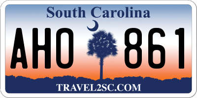 SC license plate AHO861