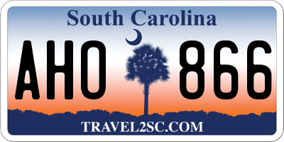 SC license plate AHO866