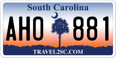 SC license plate AHO881