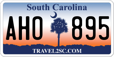 SC license plate AHO895