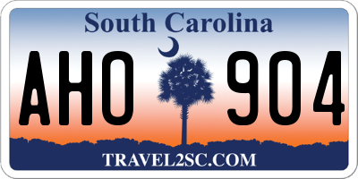 SC license plate AHO904
