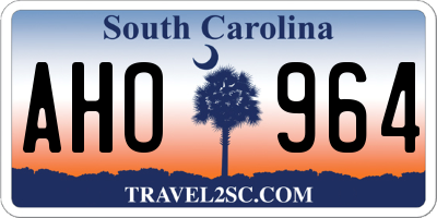 SC license plate AHO964