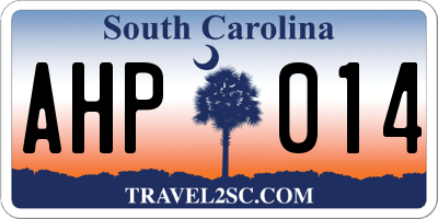 SC license plate AHP014