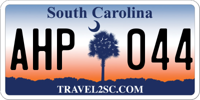 SC license plate AHP044