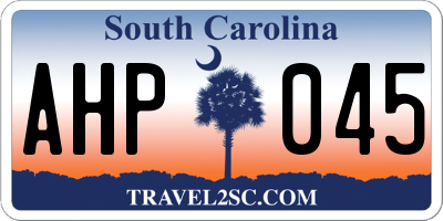 SC license plate AHP045
