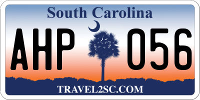 SC license plate AHP056