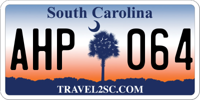 SC license plate AHP064