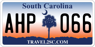 SC license plate AHP066