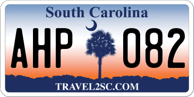 SC license plate AHP082