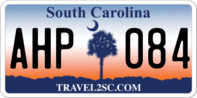 SC license plate AHP084