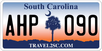 SC license plate AHP090