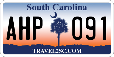 SC license plate AHP091