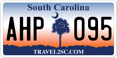 SC license plate AHP095