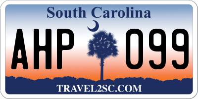 SC license plate AHP099