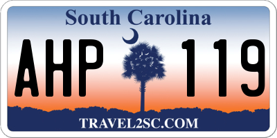 SC license plate AHP119