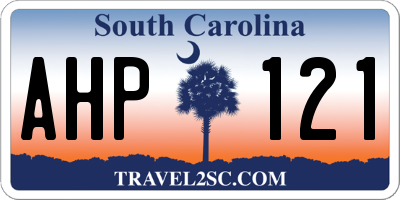 SC license plate AHP121
