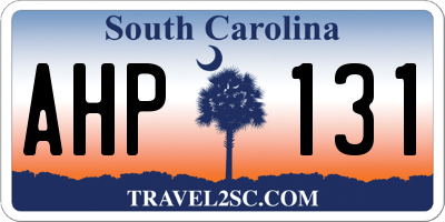 SC license plate AHP131