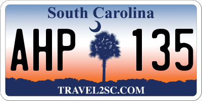 SC license plate AHP135