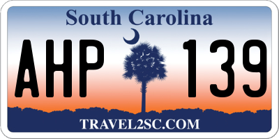 SC license plate AHP139