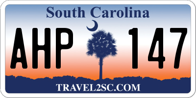 SC license plate AHP147