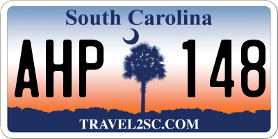 SC license plate AHP148