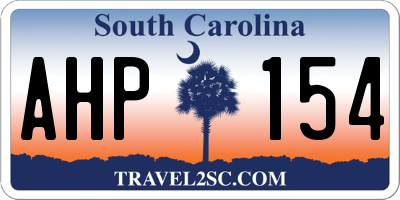 SC license plate AHP154
