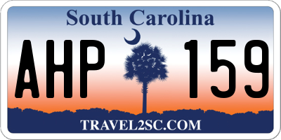 SC license plate AHP159