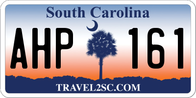 SC license plate AHP161