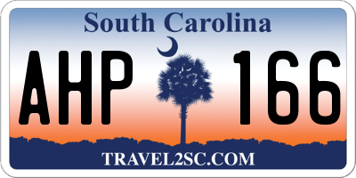 SC license plate AHP166