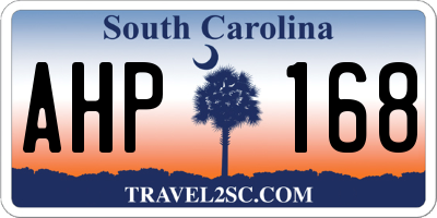 SC license plate AHP168