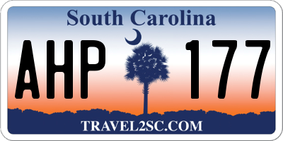 SC license plate AHP177