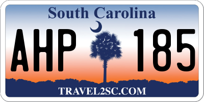 SC license plate AHP185