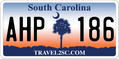 SC license plate AHP186