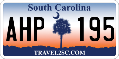 SC license plate AHP195